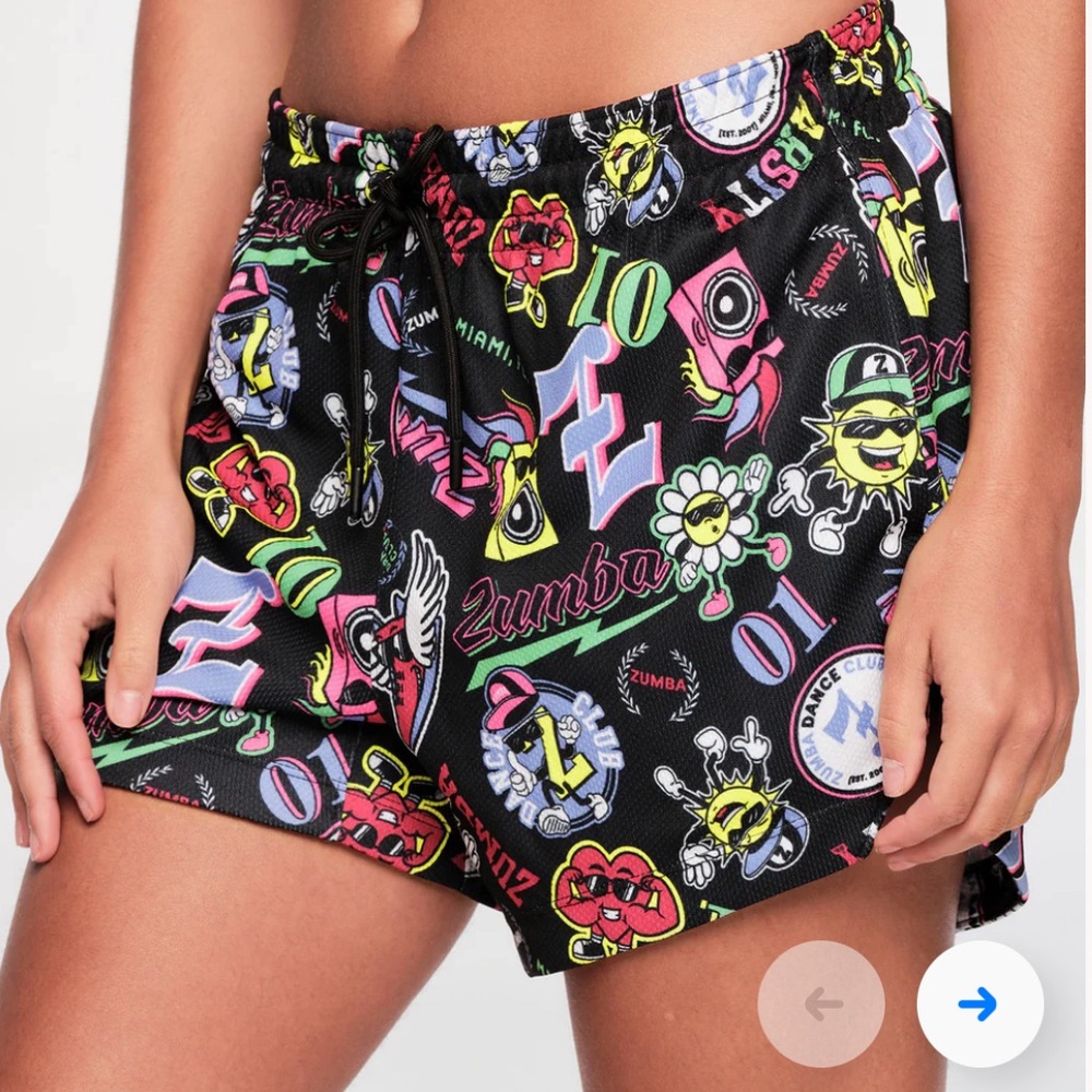 Zumba wear bundle varsity shorts and Zumba + crayola